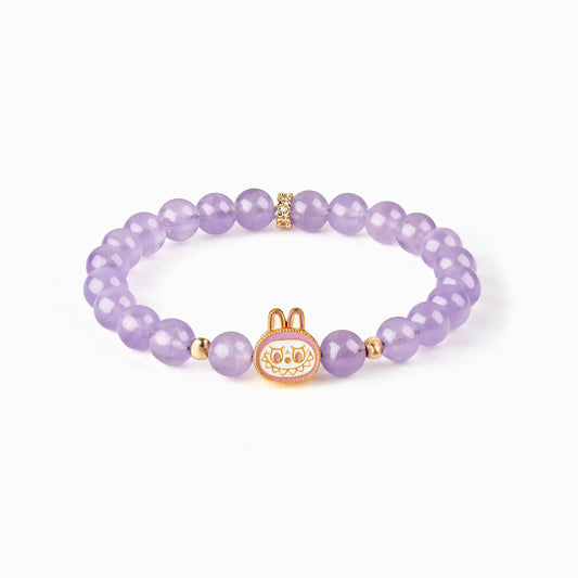 Labubu Lavender Amethyst Bracelet – Dreamy Aura