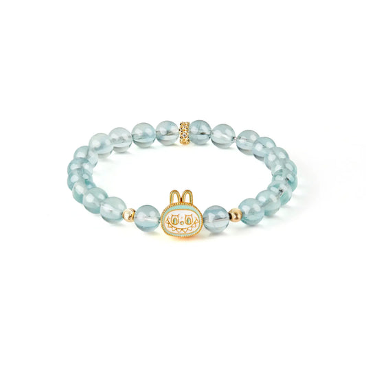 Labubu Green Fluorite Bracelet – Spring Whisper