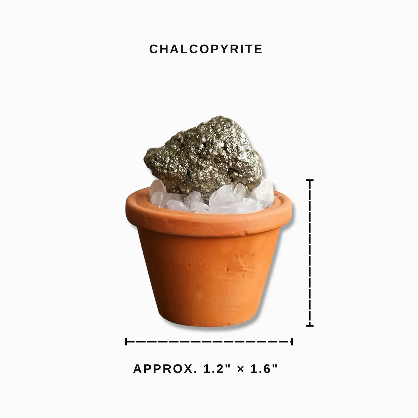 Mini Chalcopyrite Cluster Plant – Handmade Spiritual Gift & Desk Decor