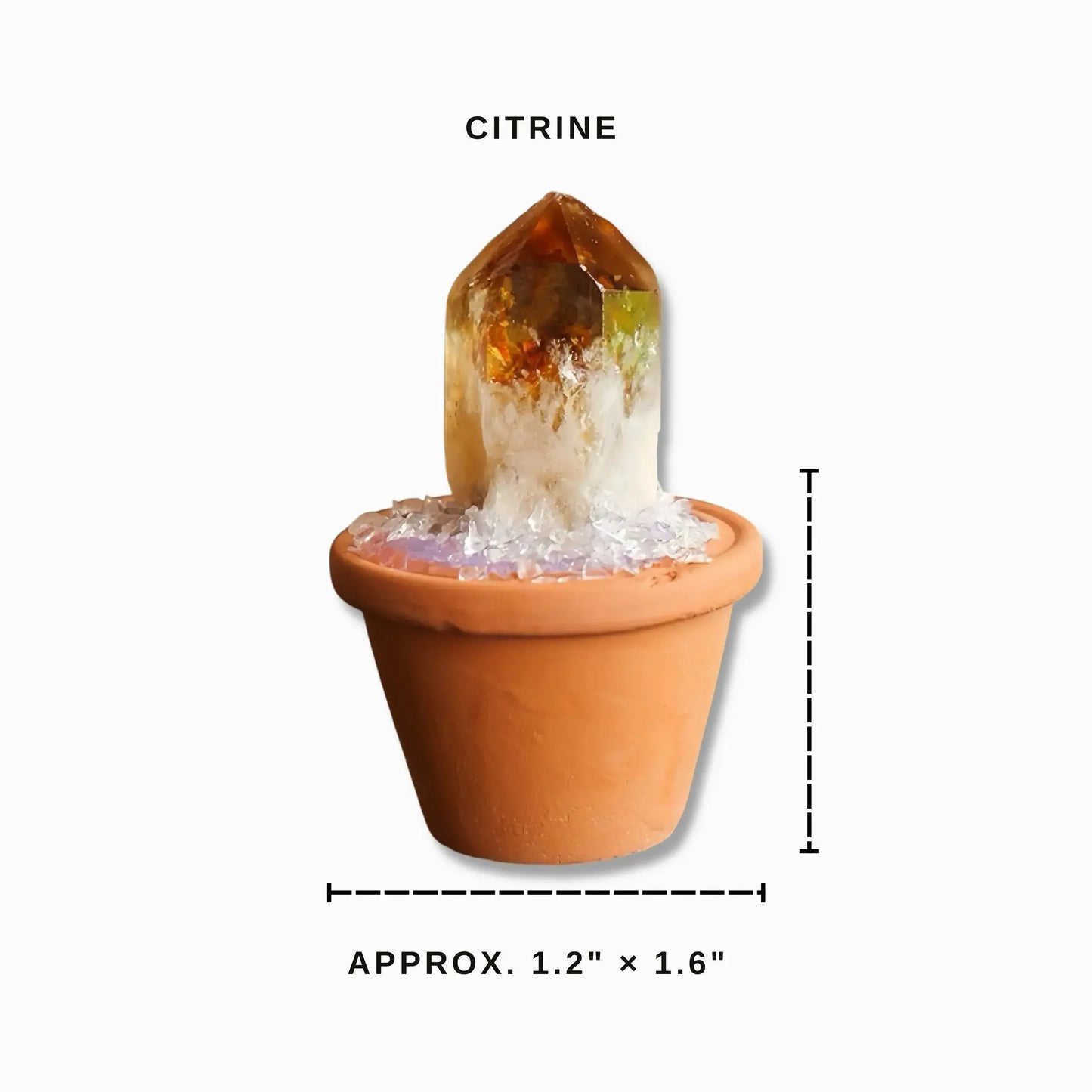 Mini Citrine Cluster Plant – Handmade Spiritual Gift & Desk Decor