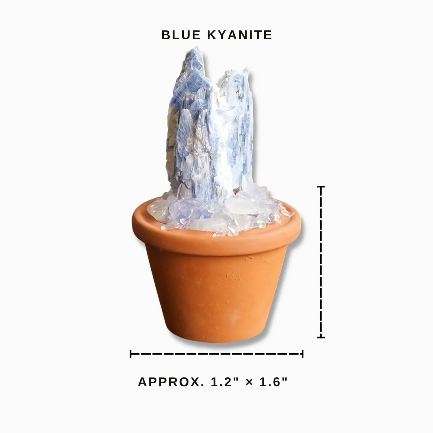Mini Blue Kyanite Cluster Plant – Handmade Spiritual Gift & Desk Decor