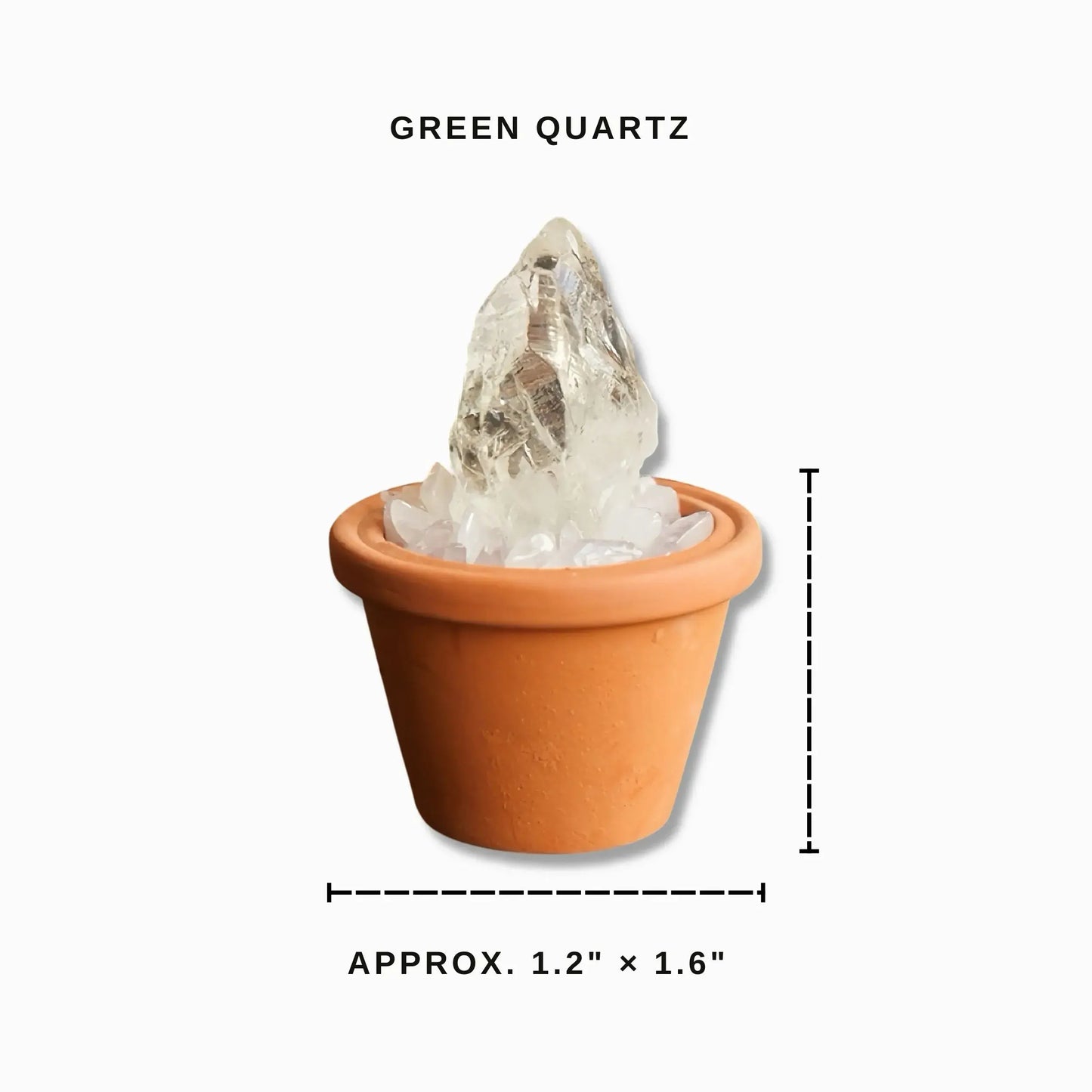 Mini Green Quartz Cluster Plant – Handmade Spiritual Gift & Desk Decor