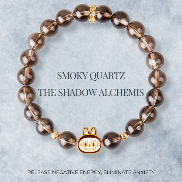 Labubu Brown Smoky Quartz Bracelet – Forest Spirit