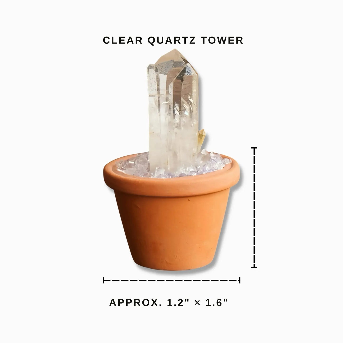 Mini Clear Quartz Cluster Plant – Handmade Spiritual Gift & Desk Decor