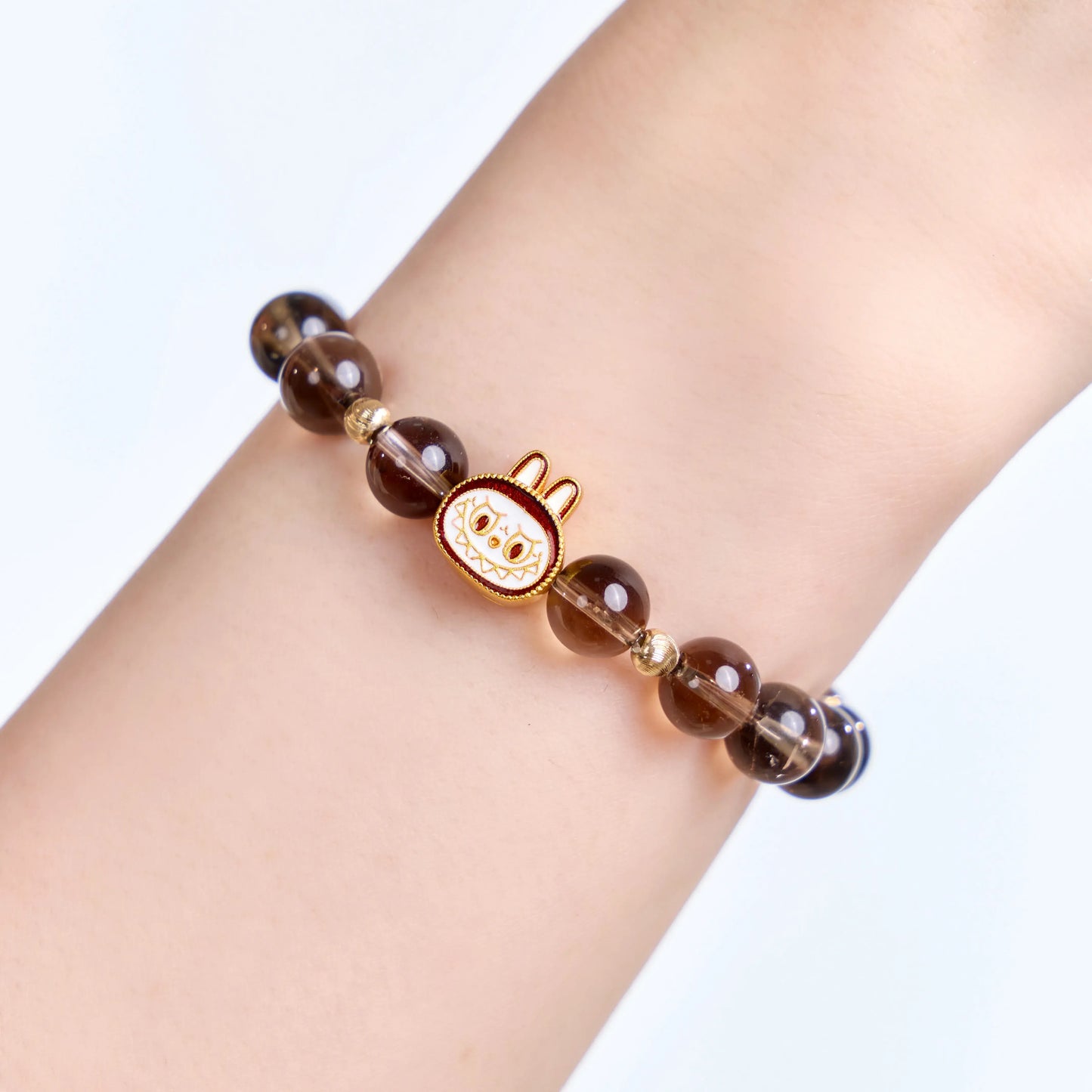 Labubu Brown Smoky Quartz Bracelet – Forest Spirit