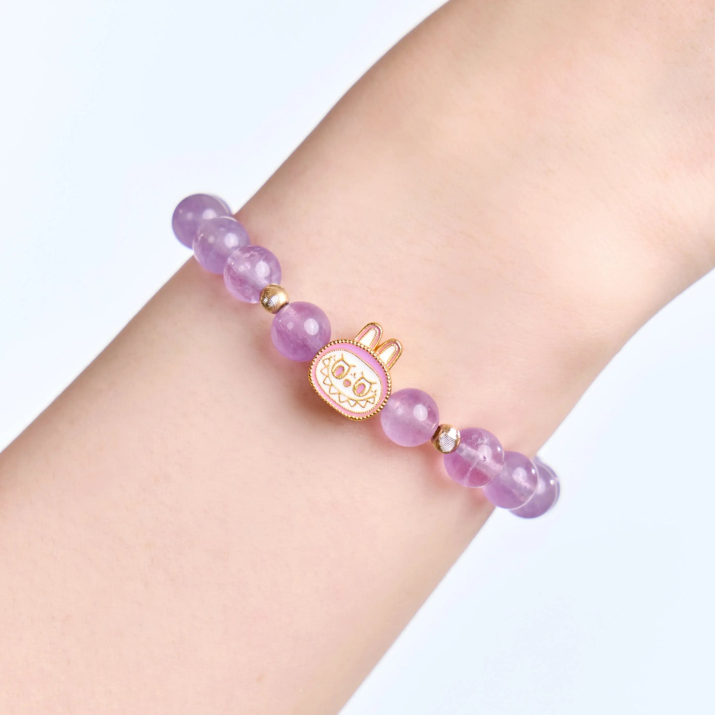 Labubu Lavender Amethyst Bracelet – Dreamy Aura