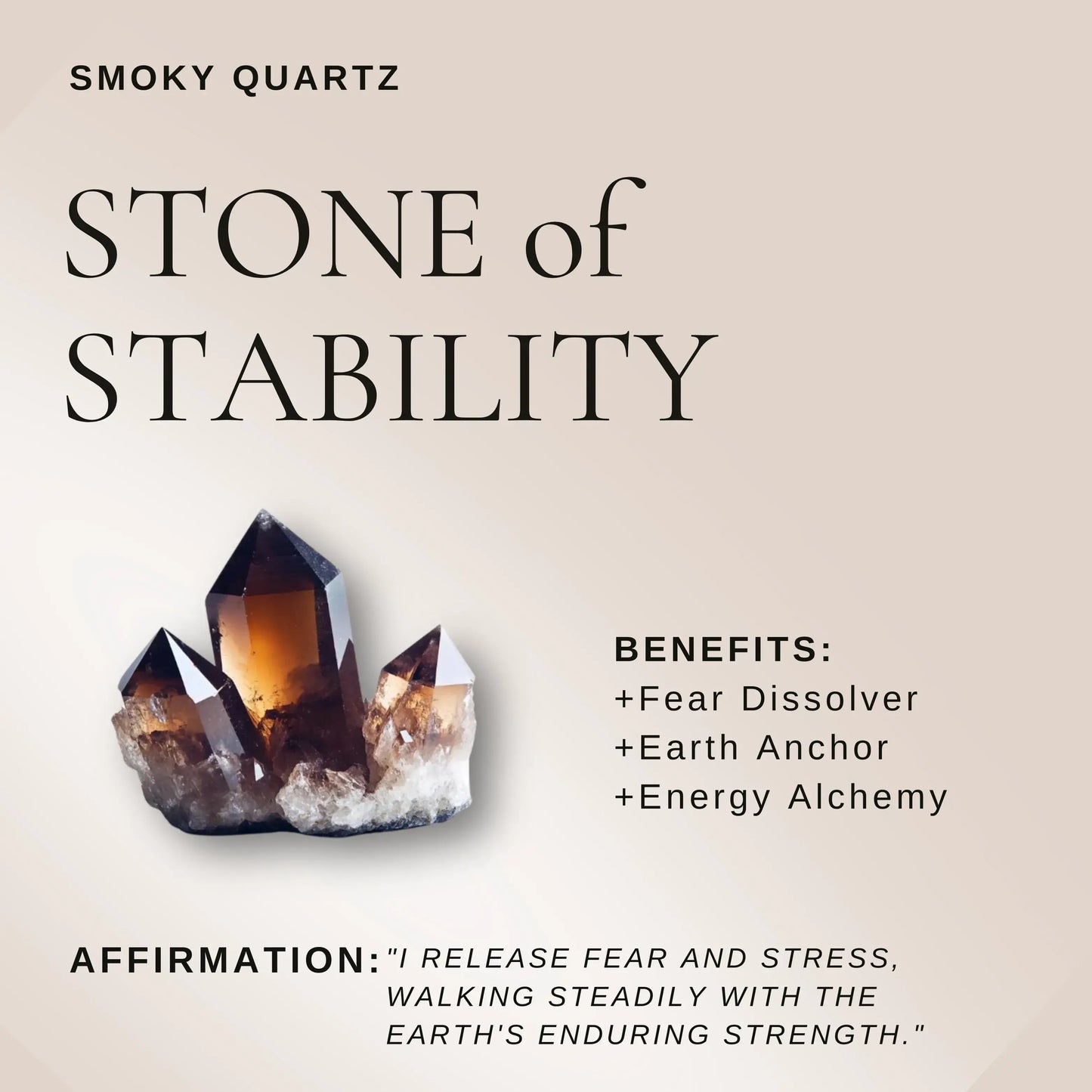 Labubu Brown Smoky Quartz Bracelet – Forest Spirit
