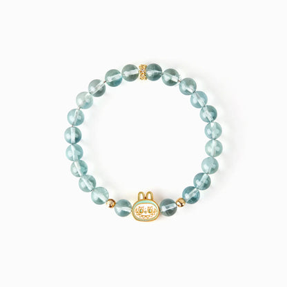 Labubu Green Fluorite Bracelet – Spring Whisper
